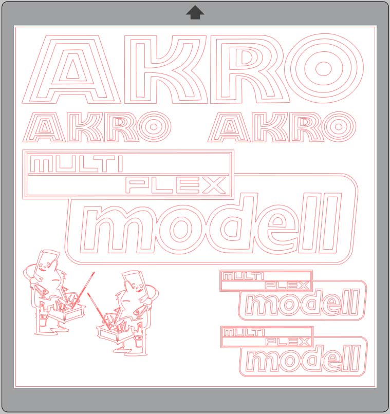 Planche de décoration stickers AKRO Multiplex 4016